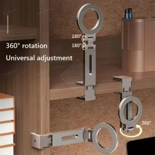 Adjustable Universal Magnetic Phone Holder Travel Essentials Flexible Rotation Hands-Free Airplane Phone Mount Seat Phone Stand