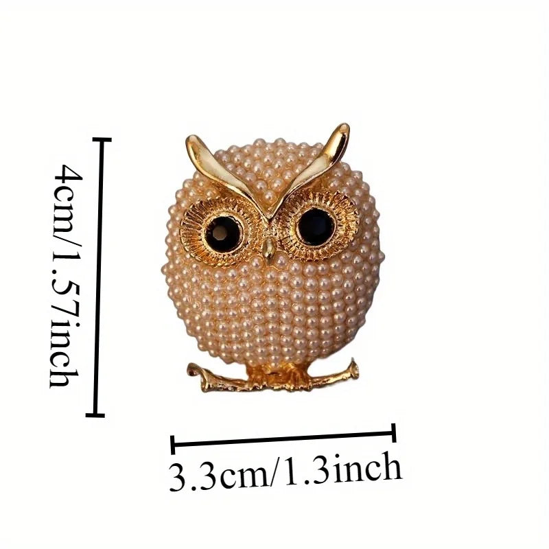 Baroque Luxury Beautiful Owl Animal Design Brooch for Men and Women, Jewelry Accessories, Wedding Holiday Party Gift