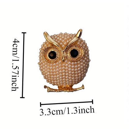 Baroque Luxury Beautiful Owl Animal Design Brooch for Men and Women, Jewelry Accessories, Wedding Holiday Party Gift