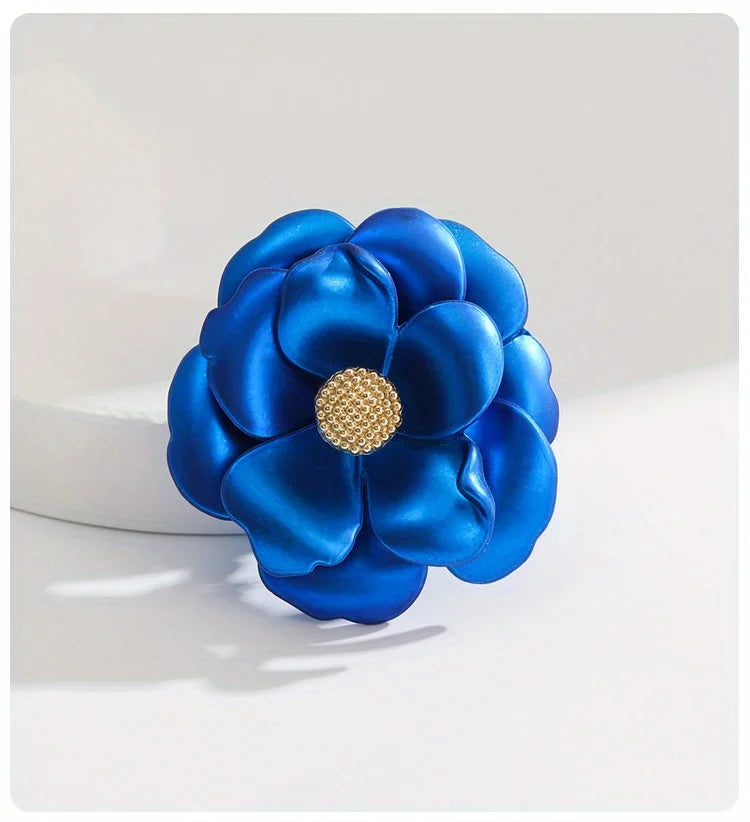 New Creative Class Women Men Flower Solid Color Brooch Badges Fashion Elegant Lady Enamel Floral Pin
