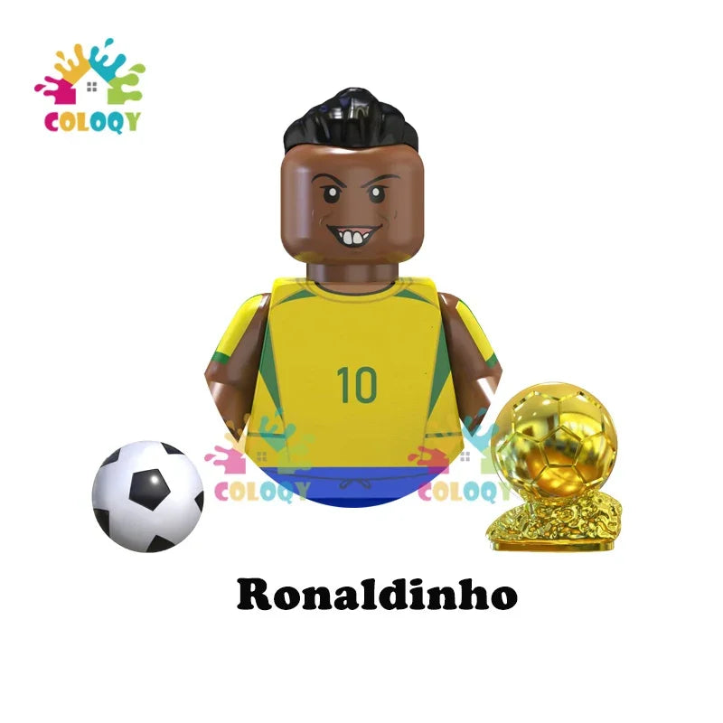 Kids Toys Football Stars Building Blocks Sport Player Mini Action Figures Toys For Boys Christmas Gifts