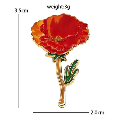 AniPins Cute Flower Pins 7-design Enamel Orchid Lilac Flower Metal Brooch Pin On Backpack Clothes Lapel Badge Friends Gifts