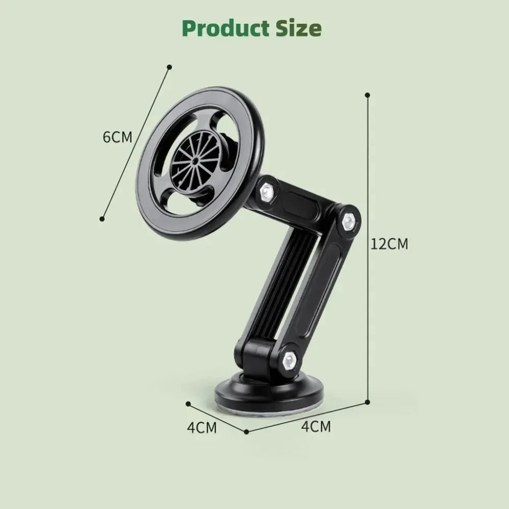Multifunctional Magnetic Car Mount 360° Rotating Foldable Magnetic Mount for Car Navigation