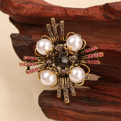 Baroque-Style Luxury Vintage Cross Brooch for Men and Women, Jewelry, Fashion Accessories, Wedding and Party Gifts