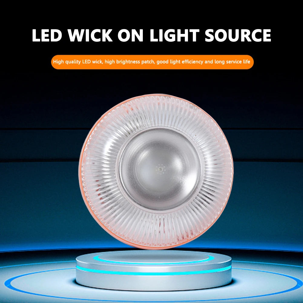 Universal V16 Car Warning Light LED Flashlight Emergency Light Yellow Light Traffic Strong Magnetic Induction for Vehicles