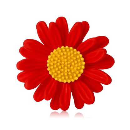 Beaut&Berry Trendy Enamel Daisy Brooches for Women Unisex Plant Sunflower Pins Casual Party Jewelry Accessories Gifts Decoration