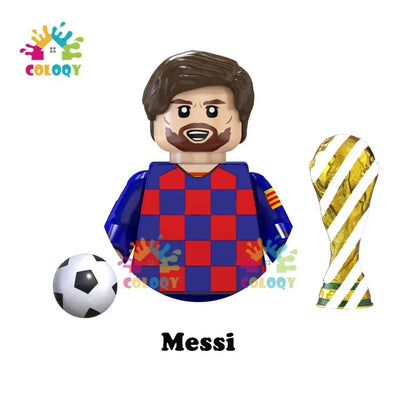Kids Toys Football Stars Building Blocks Sport Player Mini Action Figures Toys For Boys Christmas Gifts
