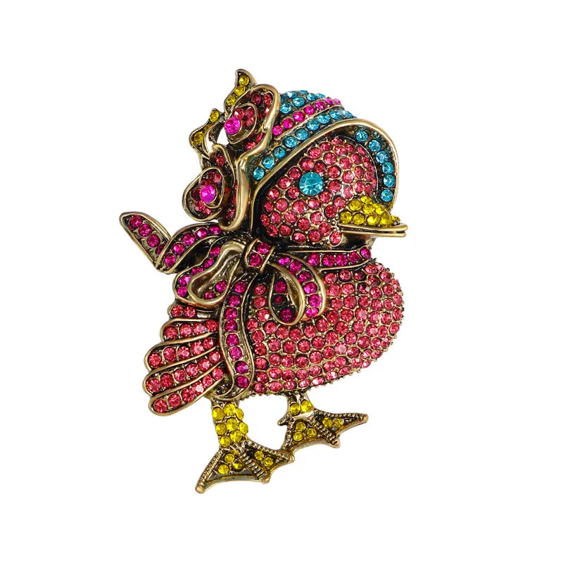 Ladies Flower Brooch Accessories Elegant Simple Gold Color Pin