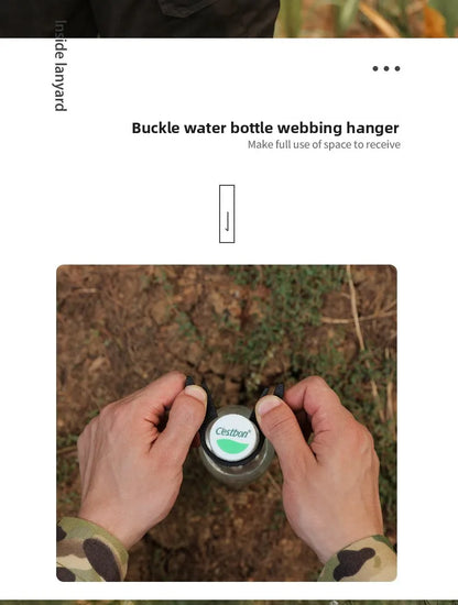 Webbing Water Bottle Holder Climbing Carabiner Belt Backpack Hanger Hooks Clip Multifunction Water Bottle Nylon Buckle Hook Clip