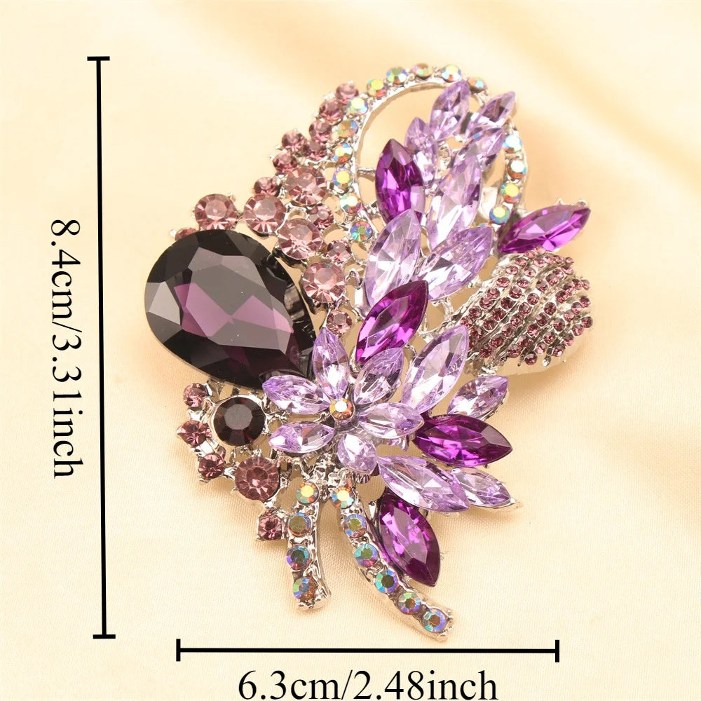 Baroque Luxury Floral Design Brooch for Men and Women, Jewelry Accessories, Wedding, Holiday, and Party Gift