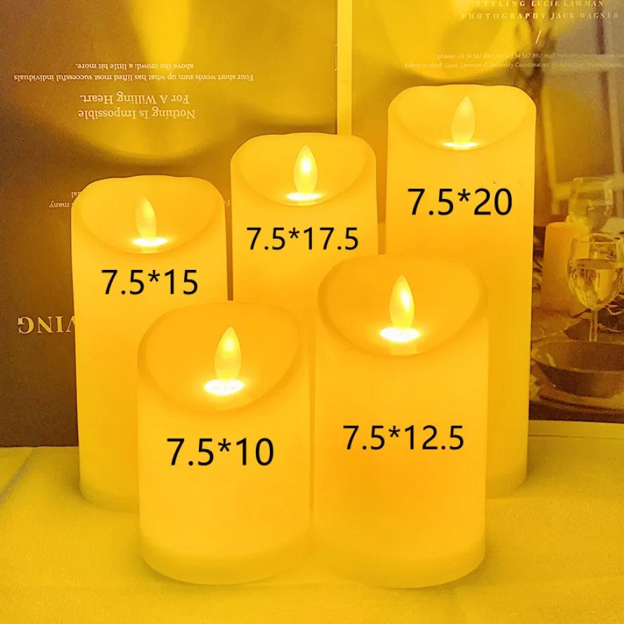 Wholesale LED Flameless Candles Flickering Light for Christmas Wedding Birthday Party Decor, 1–10PCS Battery Operated Candle