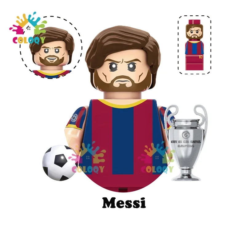 Kids Toys Football Stars Building Blocks Sport Player Mini Action Figures Toys For Boys Christmas Gifts