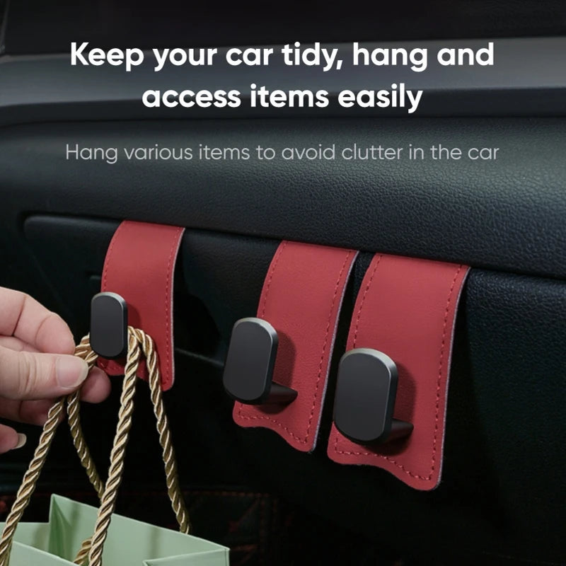 RazorRide Universal Car Passenger Glove Box Hooks Aluminum Alloy Hanging Hook Purse Bag Hat Hanger Holder Auto Interior Storage