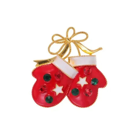 Green Rhinestone Christmas Tree Brooches Pins For Women Man Unisex Crystal Jewelry Gifts Clothes Accessories