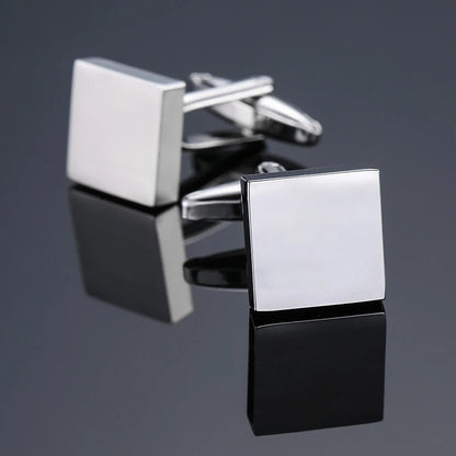 High end men's French shirt cufflinks Classic Square laser lattice wire drawing cuffs buttons business suit accessories jewelry
