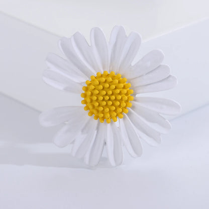 Enamel Sunflower Brooches for Women Unisex Pearl Flower Botanical Pins Banquet Party Backpack Gifts Jewelry Accessories