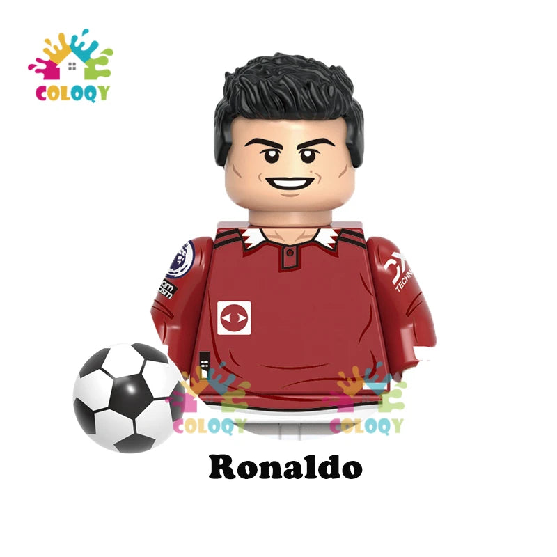Kids Toys World Famous Football Stars Building Blocks Sport Player Mini Action Figures Golden Cup Toys For Boys Birthdays Gifts
