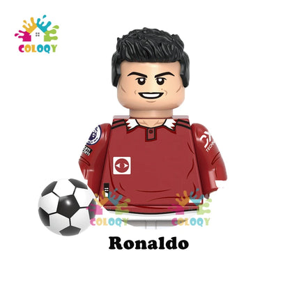 Kids Toys World Famous Football Stars Building Blocks Sport Player Mini Action Figures Golden Cup Toys For Boys Birthdays Gifts