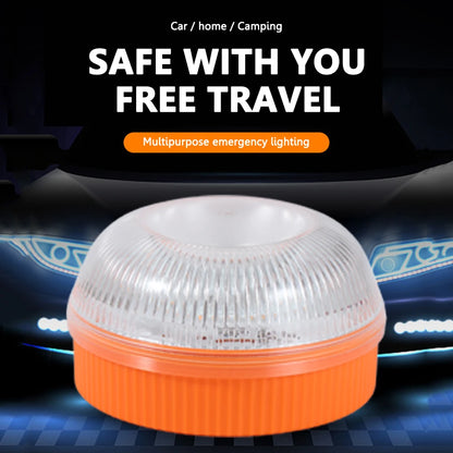 Universal V16 Car Warning Light LED Flashlight Emergency Light Yellow Light Traffic Strong Magnetic Induction for Vehicles