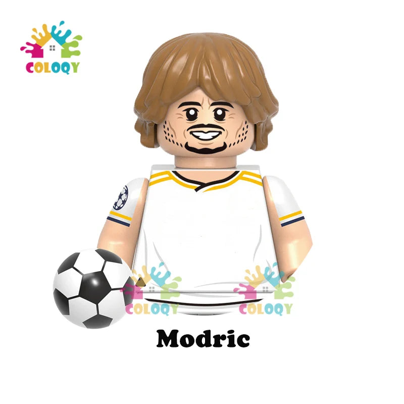 Kids Toys World Famous Football Stars Building Blocks Sport Player Mini Action Figures Golden Cup Toys For Boys Birthdays Gifts