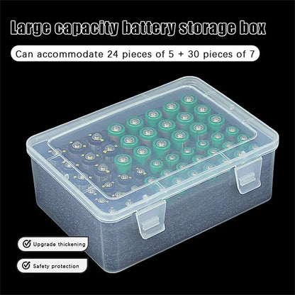 Multi Slot Battery Organizer Storage Case Holder 54 Slot AA AAA Battery Storage Organizer Box Home Drawer Organization Dispenser