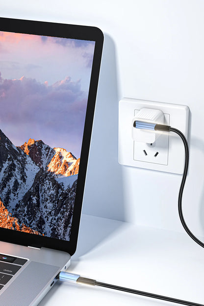 Essager 100W USB Type C To USB C Cable 90 Degree Angle For iPad MacBook Pro Xiaomi Samsung Huawei Fast Charging Type-C Date Wire