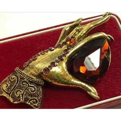 Vintage Style Crystal Brooch Halloween pins Shawl Pin