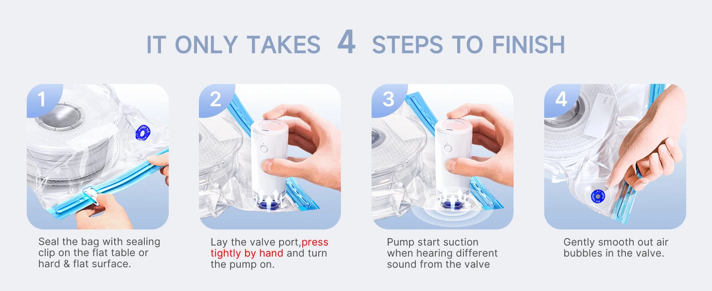 Filament Vacuum Storage Bags with Hand/Electric Pump, 3D Printer Accessories, for PLA ABS PETG Nylon TPU ASA Filament Keep Dry