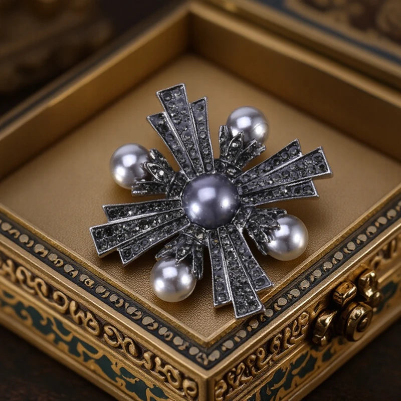 Baroque Luxury Beautiful Cross Design Brooch for Men and Women, Jewelry Accessories,Wedding,Holiday,Party,Couple's Surprise Gift