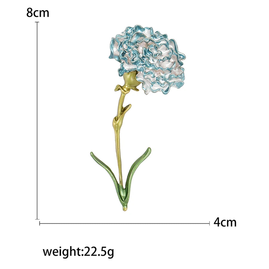 Enamel Hydrangea Brooches for Women Unisex Trendy Rhinestone Flower Pins Banquet Party Backpack Gifts Jewelry Accessories