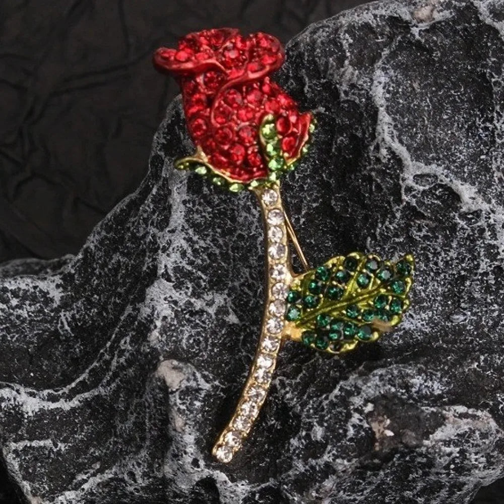 Baroque Luxury Beautiful Roses Sunflower Design Men's Women's Brooch Pins，Jewelry Accessories, Wedding Holiday Party Favors