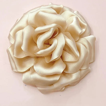 11CM Handmade Fabric Rose Flower Brooch Korean Fashion Corsage Lapel Pins for Women Accessories Wedding Party Jewelry