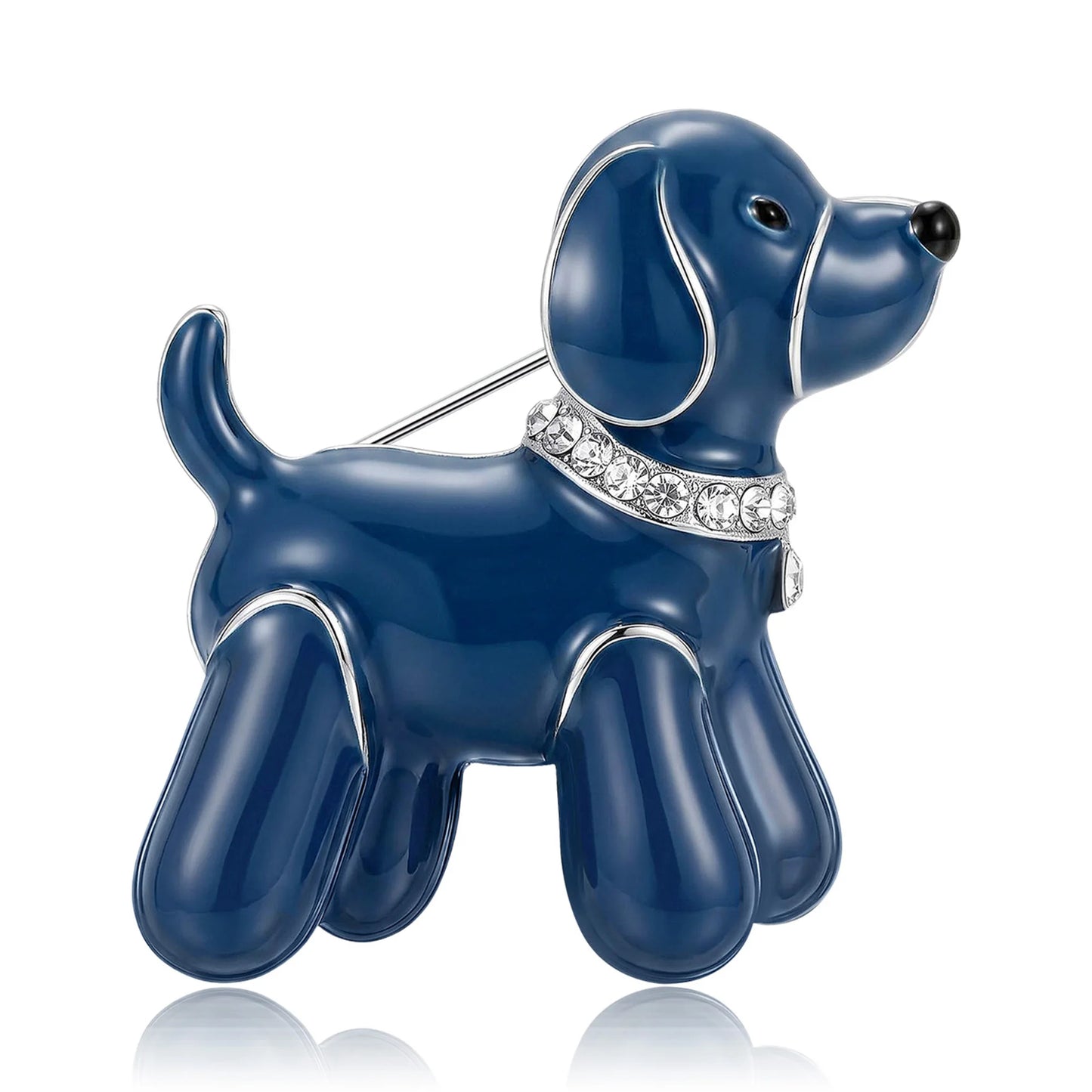 Beaut&Berry Trendy Enamel Dog Brooches for Women Unisex Animal Pins Casual Party Jewelry Accessories Gifts Decoration