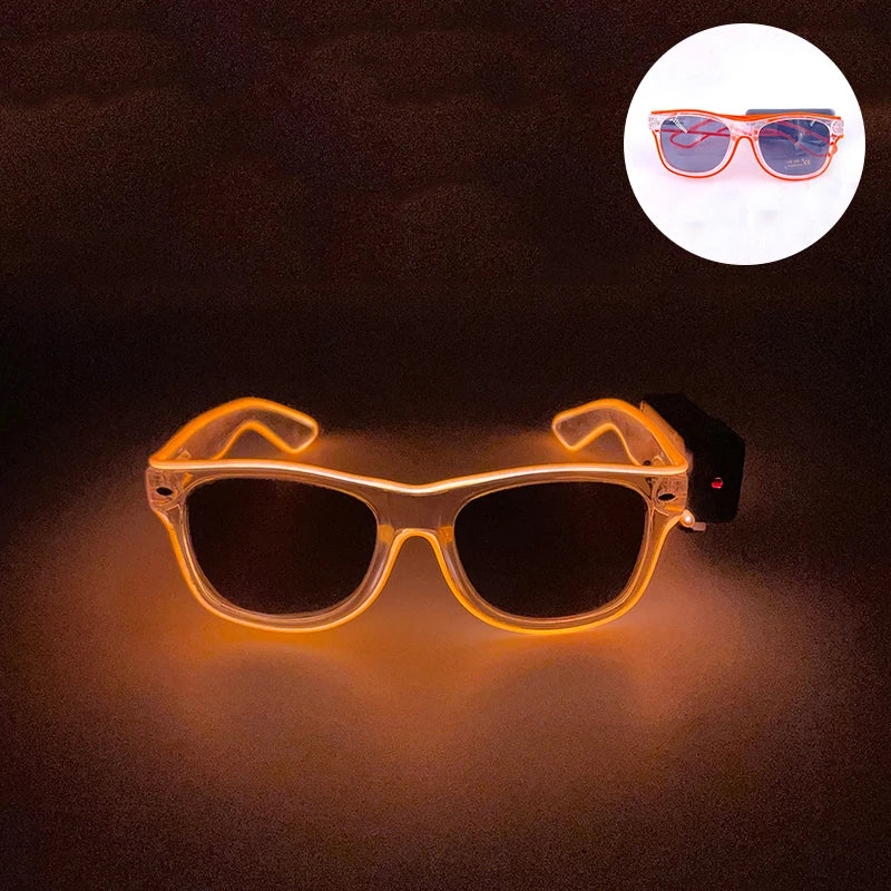 New Cool Wireless Glowing LED Light Up Glasses For Rave Festival Party Luminous Neon Mosaic Sunglasses club disco Eye Glasses