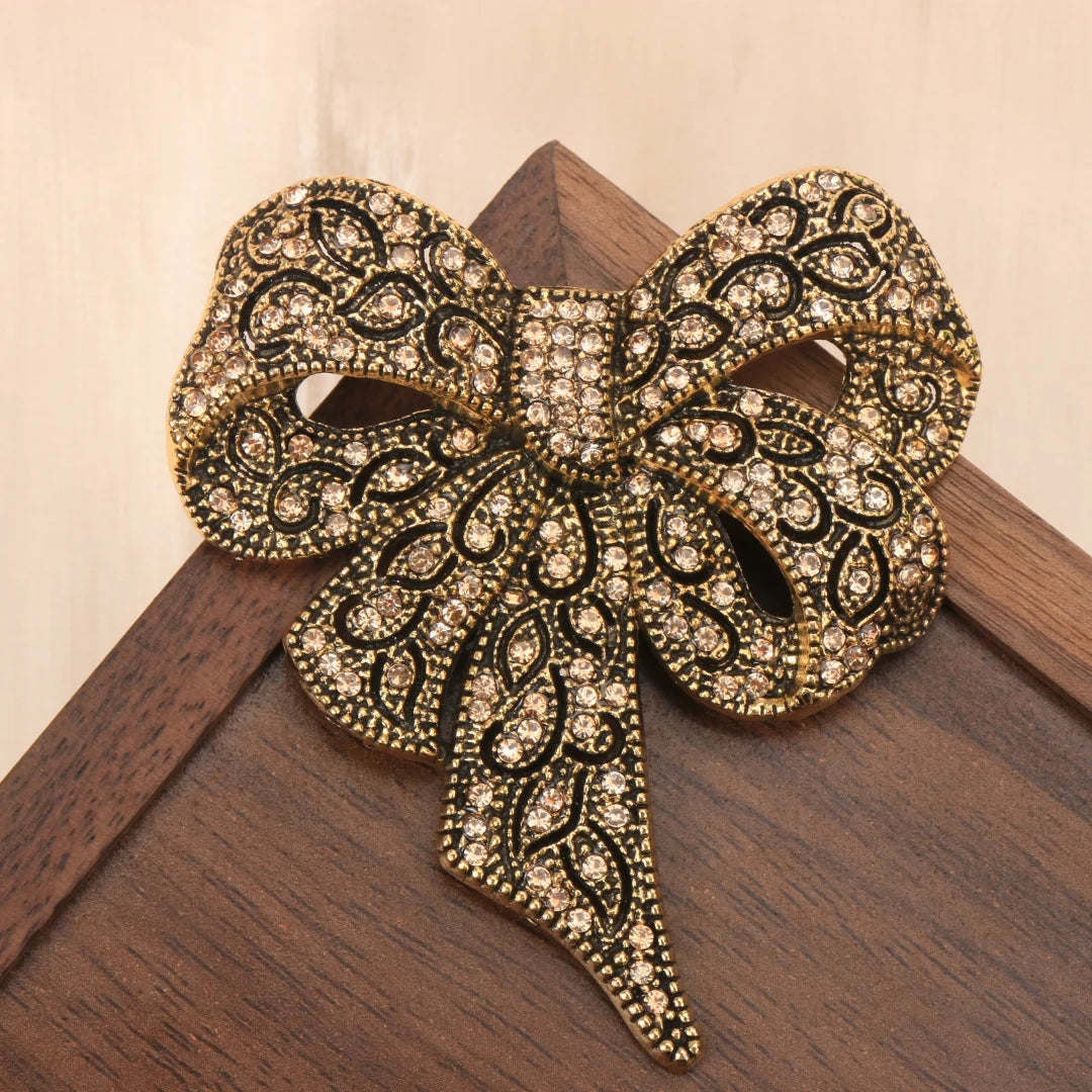 Baroque-Style Luxury Bow Brooch for Men and Women, Jewelry and Fashion Accessories, Perfect for Holidays and Parties