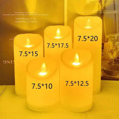 Wholesale LED Flameless Candles Flickering Light for Christmas Wedding Birthday Party Decor, 1–10PCS Battery Operated Candle