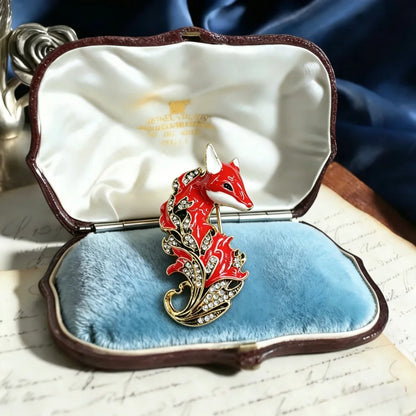 Baroque Luxury Fox Animal-Themed Brooches for Men and Women, Jewelry, Fashion Accessories, and Party Gifts