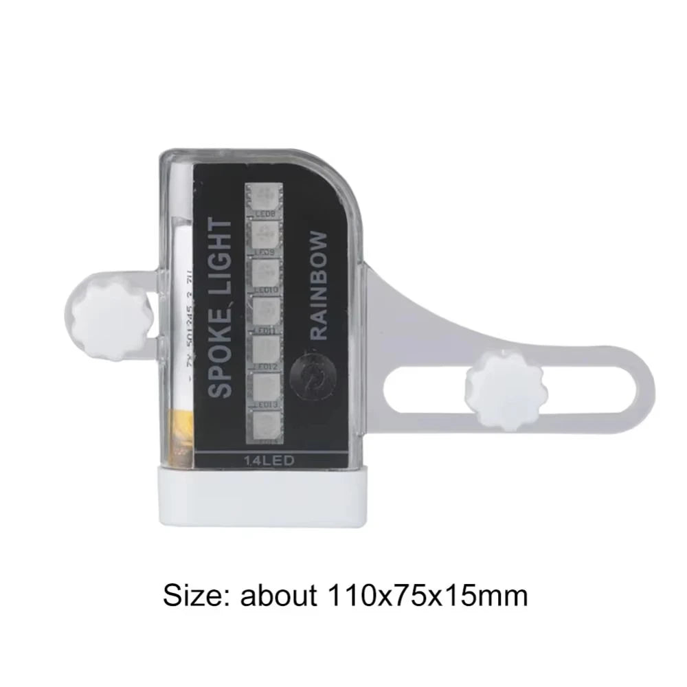 Bicycle Spoke Light 14led 2 Mode Multi Pattern Wind And Fire Wheel Double-Sided Induction True Color 30 Pattern Steel Wire Light