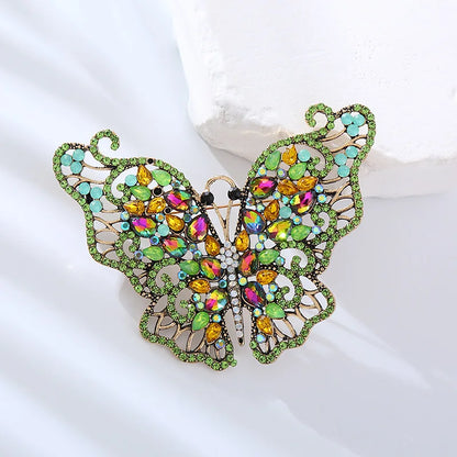SKEDS Luxury High-end Women Lady Full Crystal Shiny Butterfly Brooches Pins Fashion Exquisite Creative Insect Badges Corsages