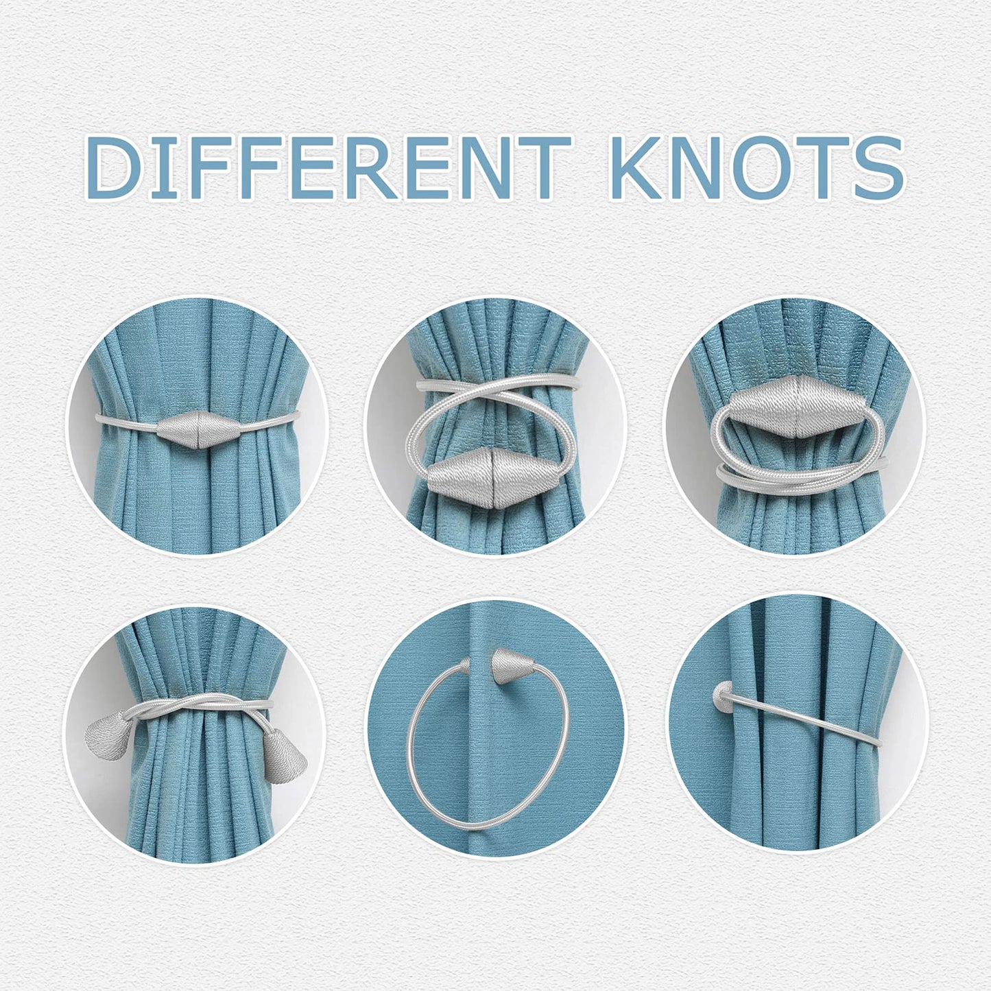 2pcs European style conical shaped strong magnetic curtain tiebacks for thin or heavy curtains, suitable for home, living room