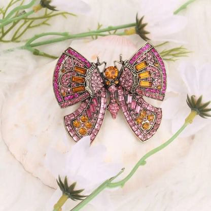 Brooches for Women, Retro Palace Style Butterfly Treasure Brooch Pin, for Coat Dress Decoration, Elegant Jewelry Festival Gift