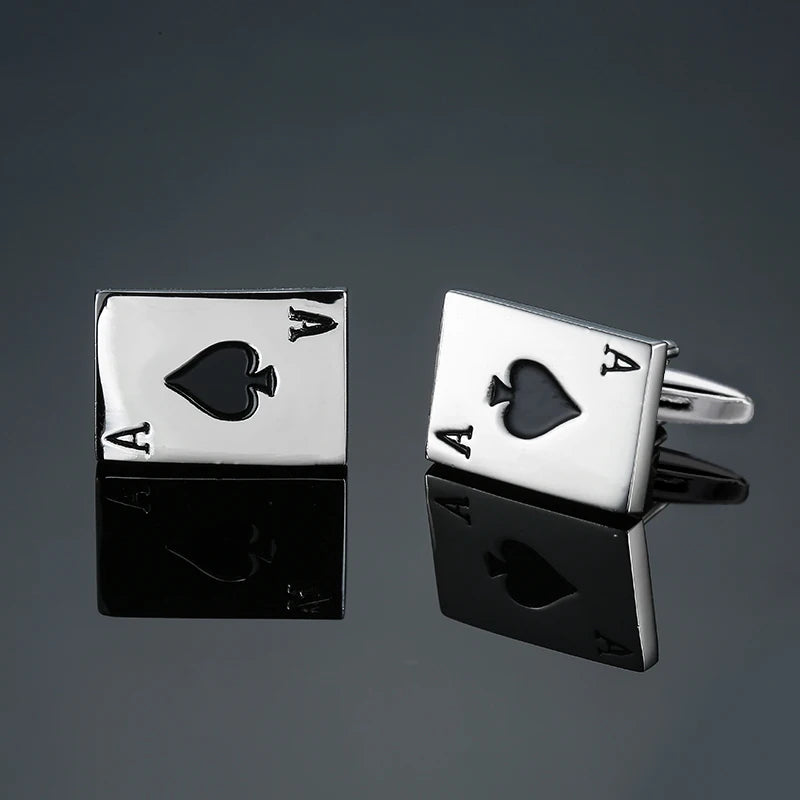 High quality men's French shirt cufflinks brand new fashion poker cufflinks dice pistol dice car logo buttons