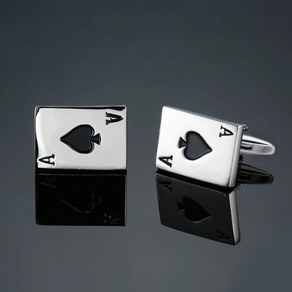 High quality men's French shirt cufflinks brand new fashion poker cufflinks dice pistol dice car logo buttons