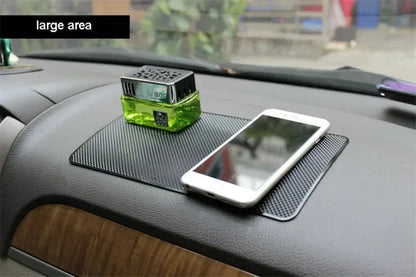 Car Dashboard Sticky Anti Slip PVC Mat Auto Non Slip Sticky Gel Pad For iPhone 15 14 13 12 11 Samsung Phone Sunglasses Holder