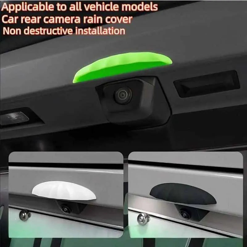 Car Rear Camera Rain Cover - Thickened & Widened Silicone, Non-Destructive Installation, Suitable for All Car Car Models, Clear