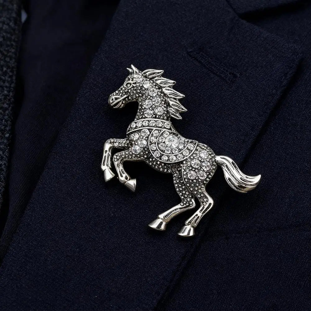 High-End Horse Year Brooch Cute Fun Steed Collar Pin Chinese Style Light Luxury Creative Accessory