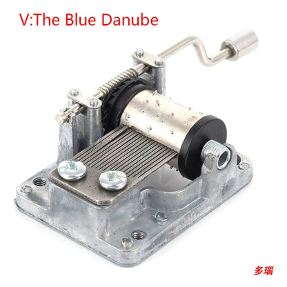 Hand-Cranked Music Box Movement Metal Rocker Mini Diy Gift Music Mechanical Decorative Collectibles For Girl Boy friend