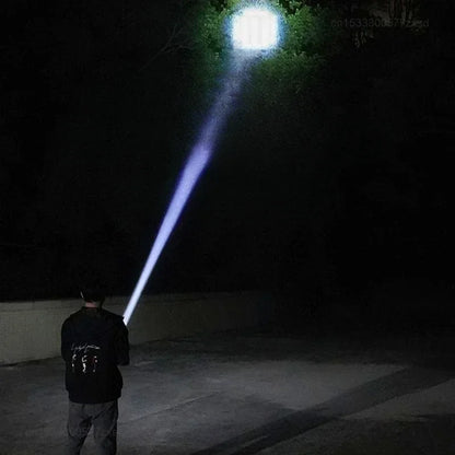Mijia Outdoor Flashlight Portable Strong Lights Variable Focus with Floodlight Side Lights Long Range USB Rechargeable LED Lamp
