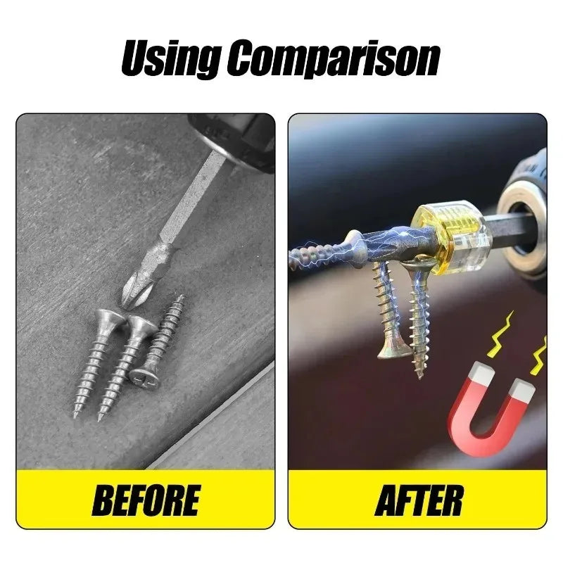 3pcs Screwdriver Bit Powerful Magnetizer Universal 1/4" Hex Drill Magnetic Ring Screw Holder Magnetic Coil Repair Hand Tools