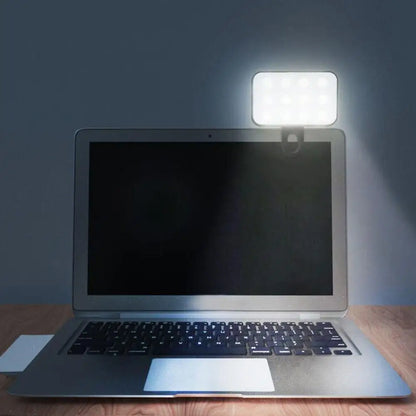 Pocket Selfie Light Mini LED Selfie Fill Light 3 Mode Adjustable Brightness Rechargeable Clip For iPhone Laptop Live Video Light